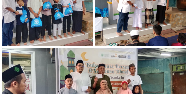 PRM Pondok Jagung dan Lazismu BSD Salurkan Santunan ke Anak Yatim hingga Dhuafa