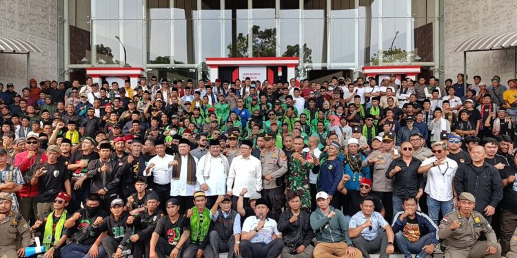 Ojol dan Tokoh Masyarakat di Tangsel Deklarasi Damai, Ajak Kondusivitas