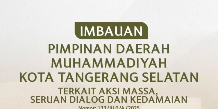 PDM Tangsel Imbau Warga Jaga Kedamaian dan Hindari Aksi Massa Anarkis